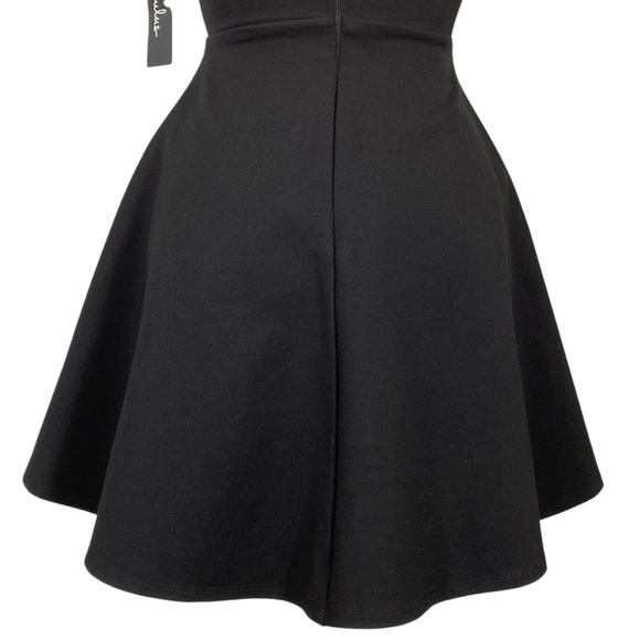 Lulus Need You Close Black Open Back Lace Detail Fit and Flare Mini Party Dress - Picture 3 of 16